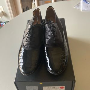 Repetto Zizi Black Patten Leather Oxfords